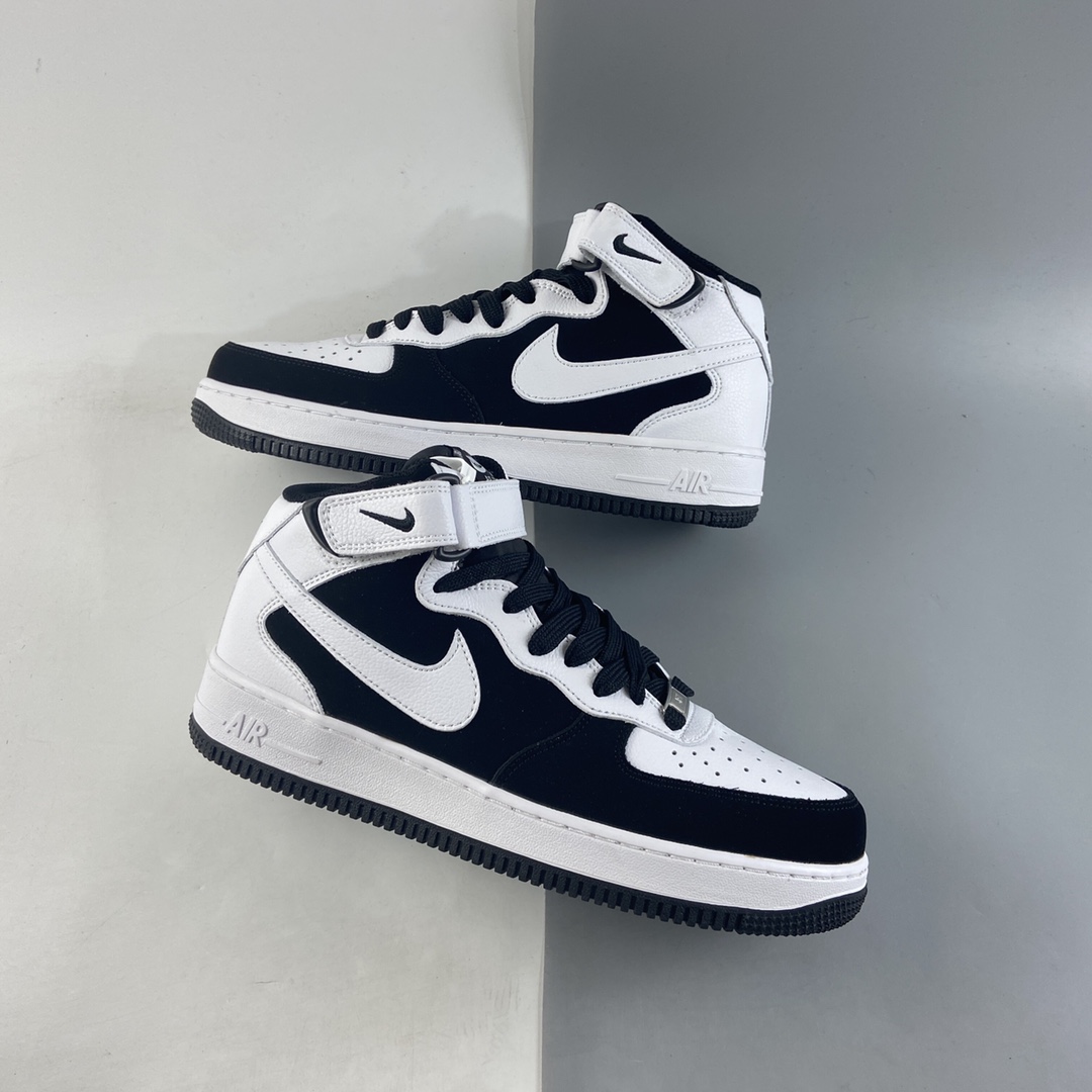 P260 NIKE Air Force 1’07 Mid 麂皮黑白熊猫YH2293-033