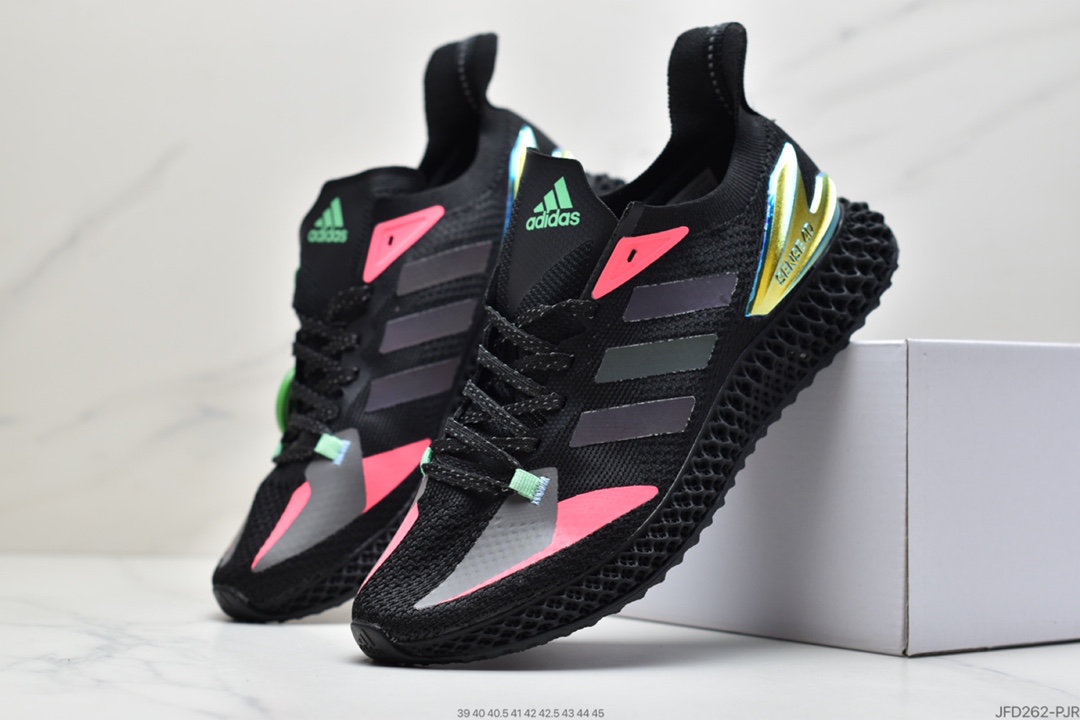 170 阿迪达斯 Adidas Alphaedge 4D 针织呼吸面休闲运动慢跑鞋鞋面以经典跑鞋