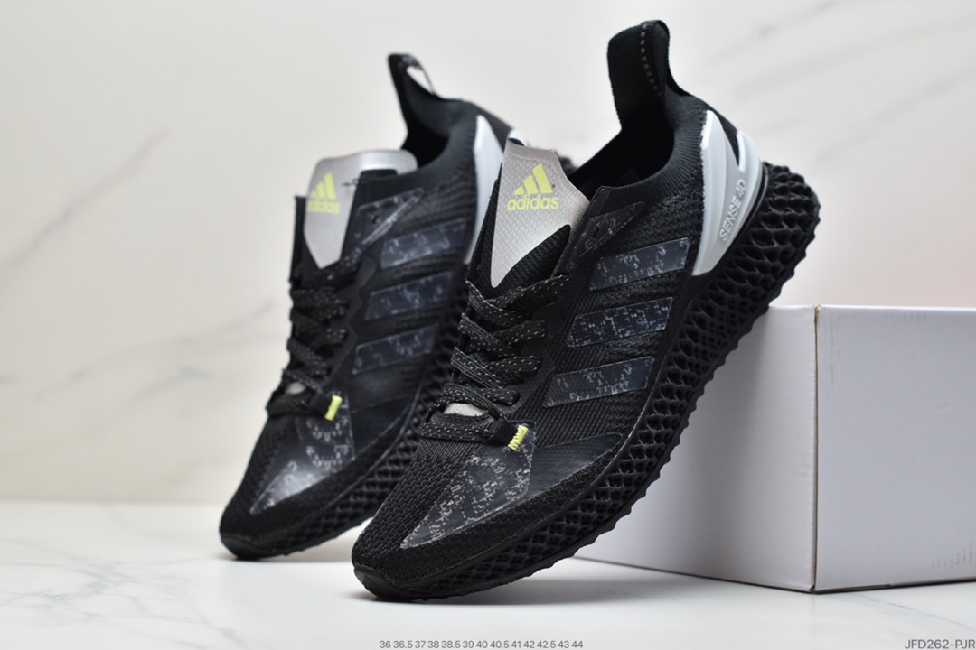 170 阿迪达斯 Adidas Alphaedge 4D 针织呼吸面休闲运动慢跑鞋鞋面以经典跑鞋