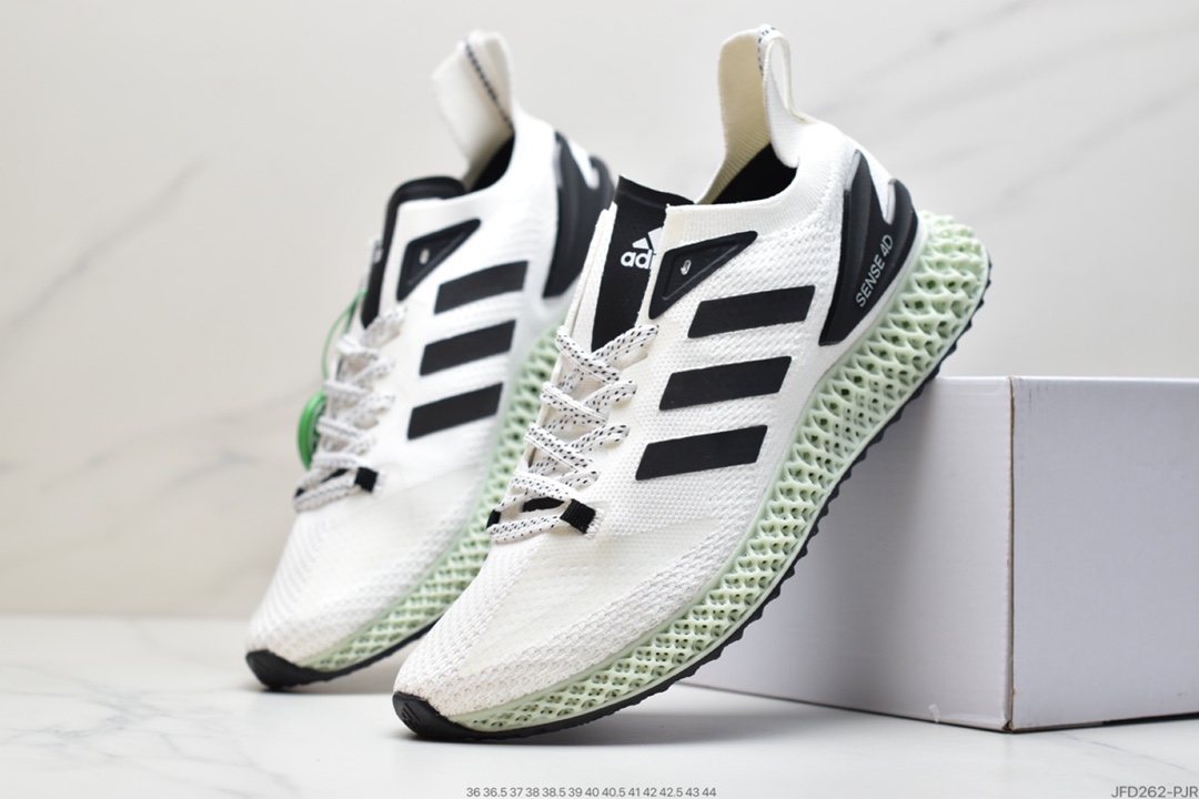 170 阿迪达斯 Adidas Alphaedge 4D 针织呼吸面休闲运动慢跑鞋鞋面以经典跑鞋
