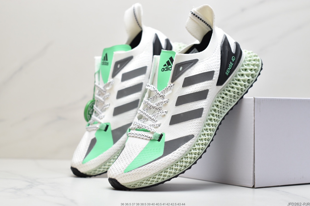 170 阿迪达斯 Adidas Alphaedge 4D 针织呼吸面休闲运动慢跑鞋鞋面以经典跑鞋