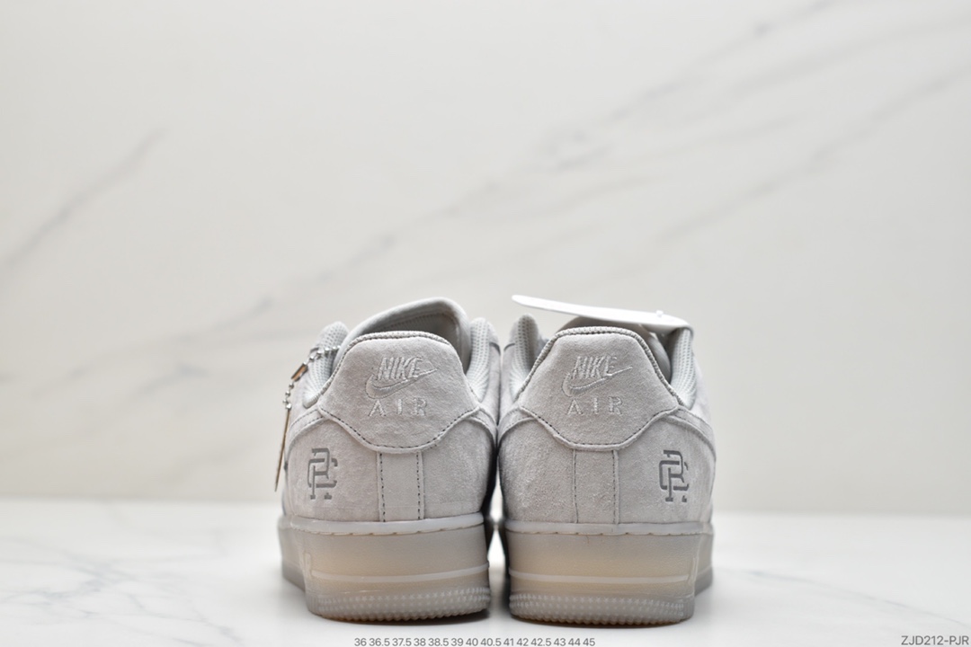 240 Reigning Champ x Nike Air Force 1 Low ’07空军一代经典低帮百搭板鞋“2.0雾灰透明底天使3M”AA1117-188