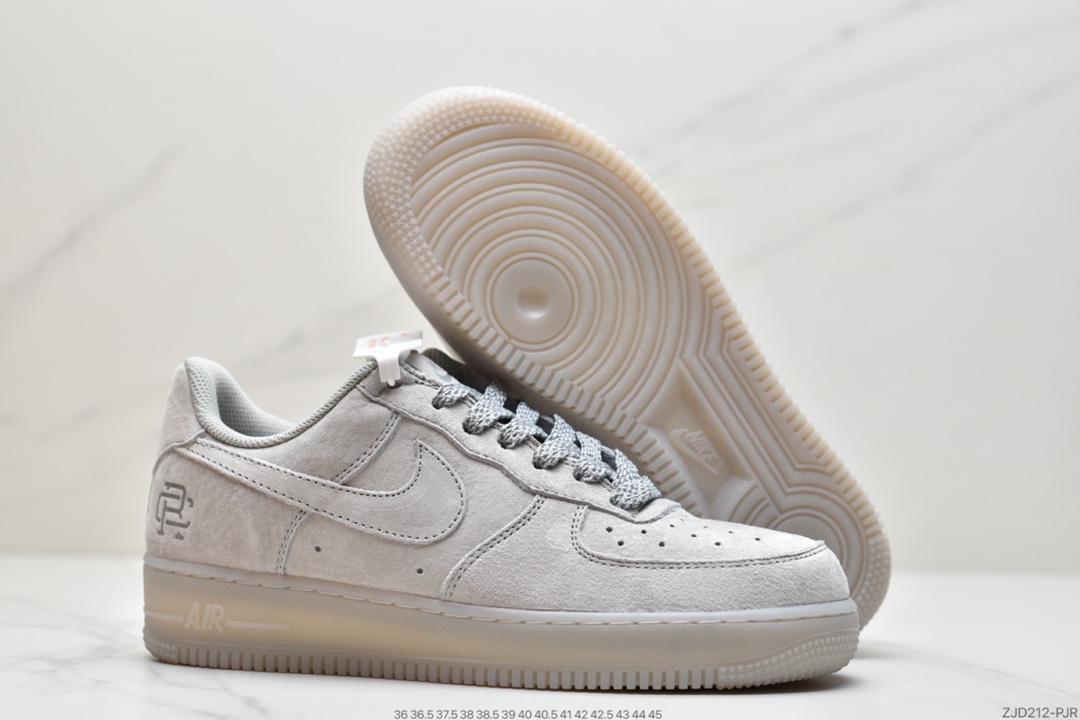 240 Reigning Champ x Nike Air Force 1 Low ’07空军一代经典低帮百搭板鞋“2.0雾灰透明底天使3M”AA1117-188