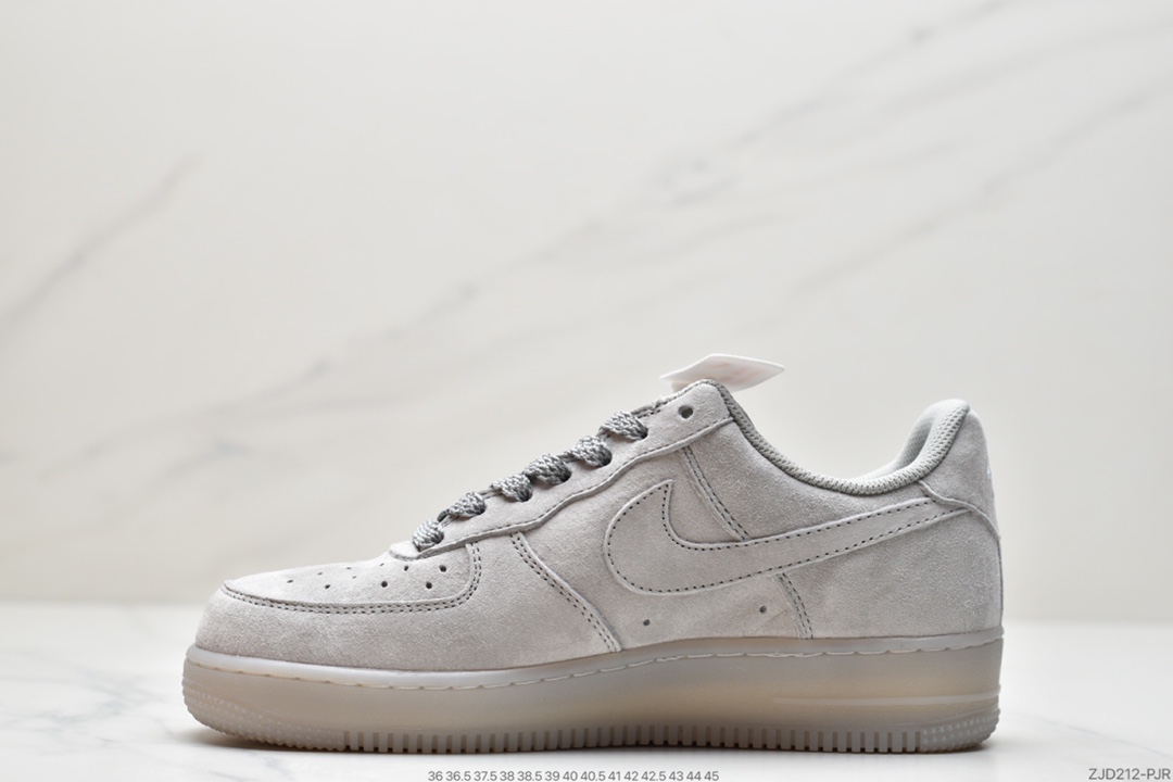 240 Reigning Champ x Nike Air Force 1 Low ’07空军一代经典低帮百搭板鞋“2.0雾灰透明底天使3M”AA1117-188