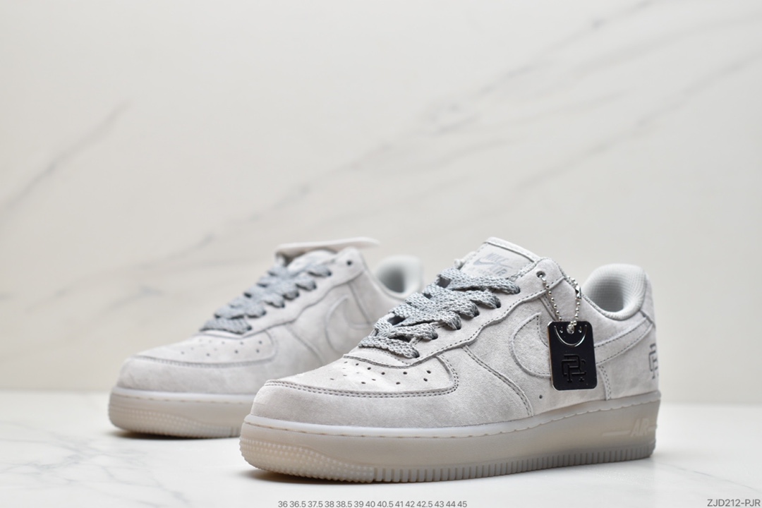 240 Reigning Champ x Nike Air Force 1 Low ’07空军一代经典低帮百搭板鞋“2.0雾灰透明底天使3M”AA1117-188