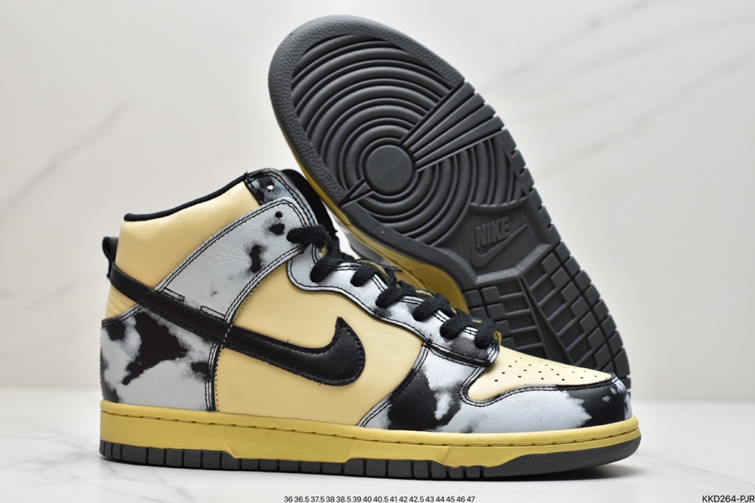 490 耐克Nike Dunk HI 1985  SB 灰黑酸洗扎染高帮复古休闲板鞋DD9404-700