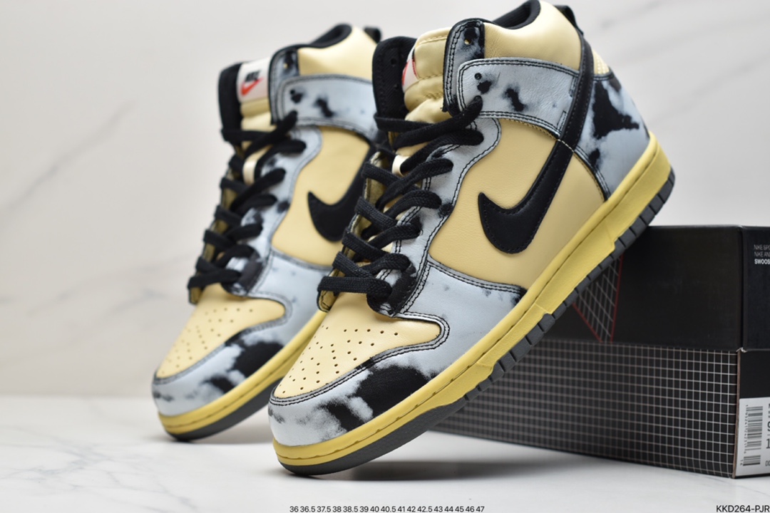 490 耐克Nike Dunk HI 1985  SB 灰黑酸洗扎染高帮复古休闲板鞋DD9404-700