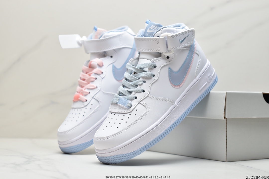 240 耐克Nike Air Force1 Low White pink blue “3D眼镜红蓝粉”全新空军一号高帮CW1574-100