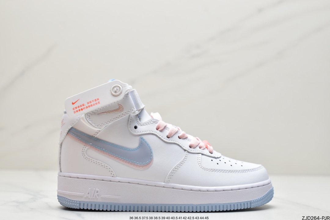 240 耐克Nike Air Force1 Low White pink blue “3D眼镜红蓝粉”全新空军一号高帮CW1574-100