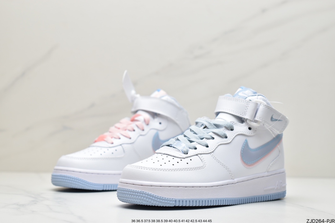 240 耐克Nike Air Force1 Low White pink blue “3D眼镜红蓝粉”全新空军一号高帮CW1574-100