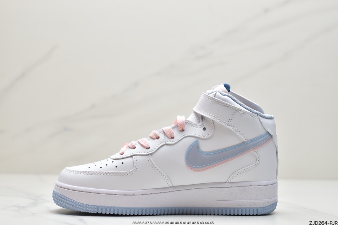 240 耐克Nike Air Force1 Low White pink blue “3D眼镜红蓝粉”全新空军一号高帮CW1574-100