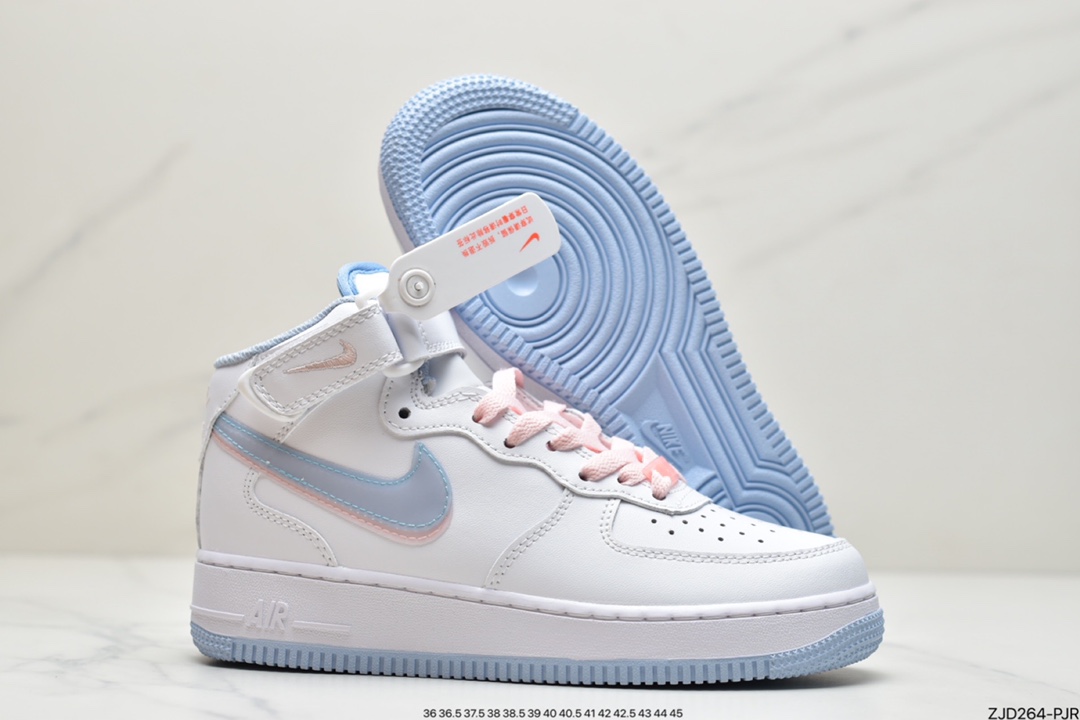 240 耐克Nike Air Force1 Low White pink blue “3D眼镜红蓝粉”全新空军一号高帮CW1574-100