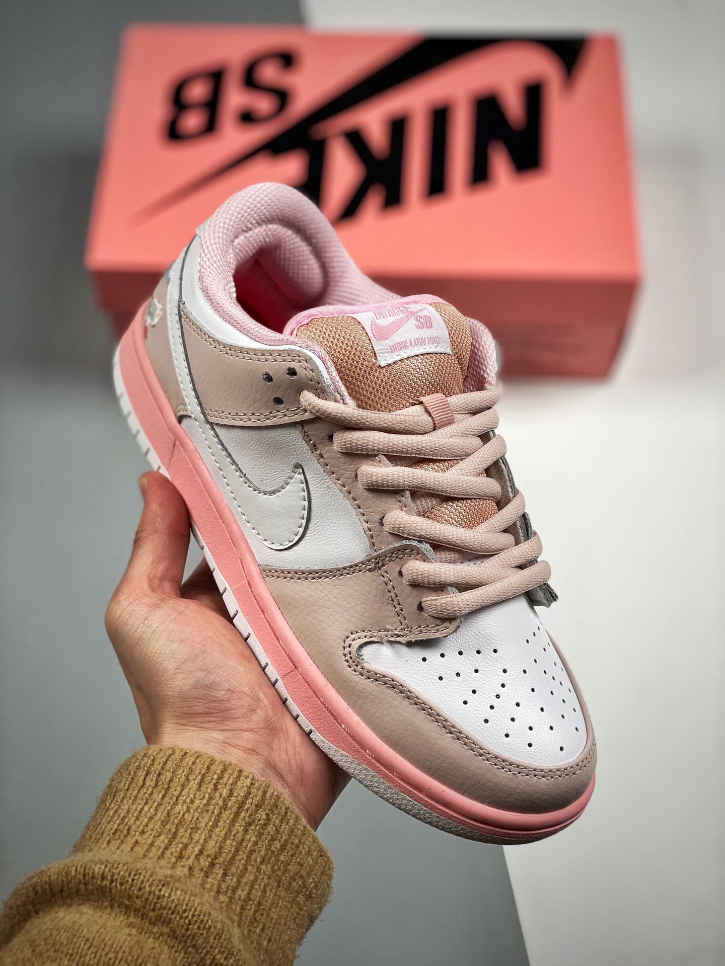 NK Dunk LOW Pro paloma rosa, materiales originales de primera capa, forma exclusiva procesada por destilación, ofrece u…