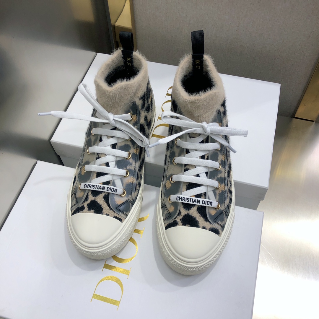 Dior Shoes Sneakers Yellow Cotton Knitting Summer Collection Low Tops