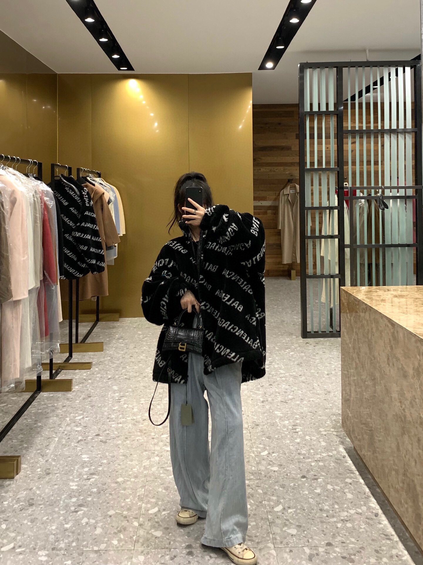 BALENCI*GA字母皮草码数sm