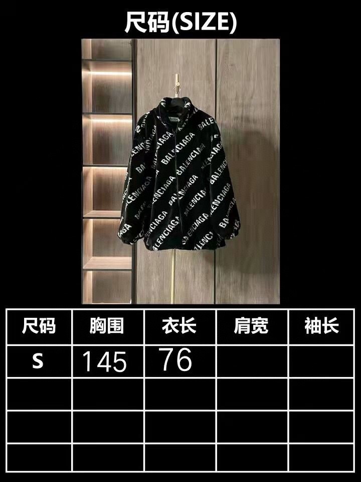 BALENCI*GA字母皮草码数sm