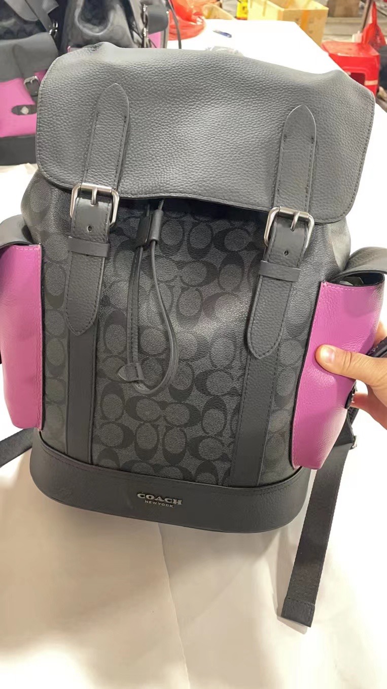 Coach coach蔻驰5414奥莱新款男士Hudson马车 双肩包旅行包尺寸CM*42CM*13纯色/牛皮 印花/PVC