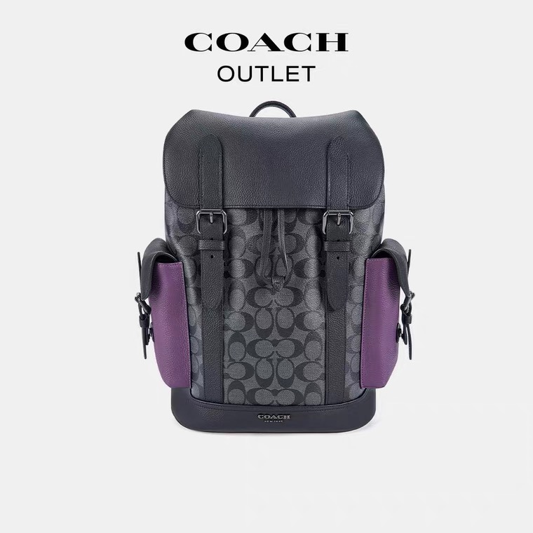 Coach coach蔻驰5414奥莱新款男士Hudson马车 双肩包旅行包尺寸CM*42CM*13纯色/牛皮 印花/PVC