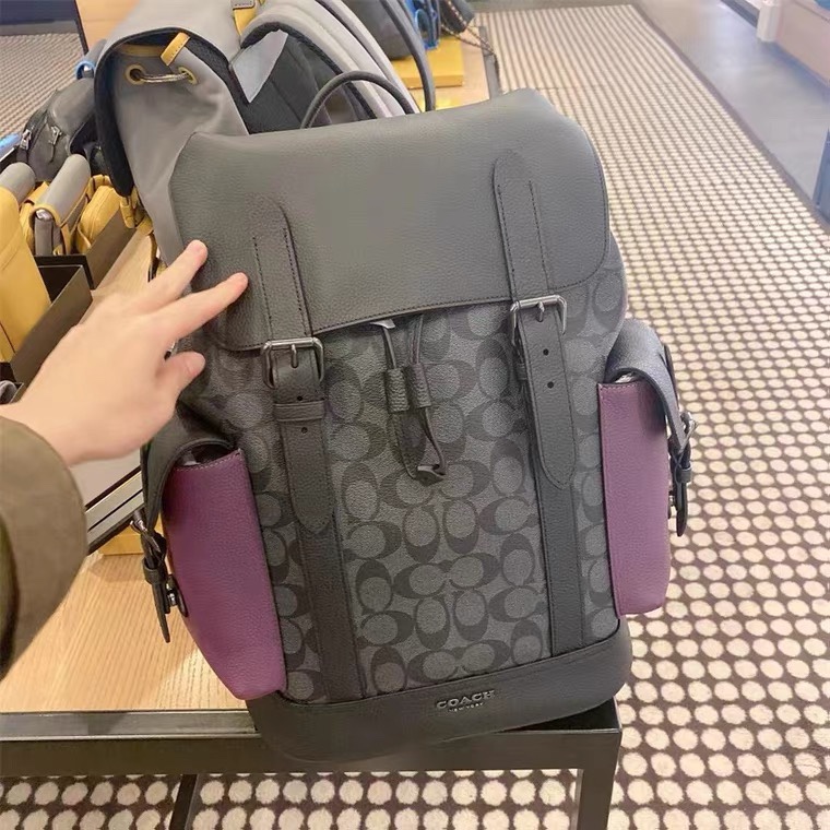 Coach coach蔻驰5414奥莱新款男士Hudson马车 双肩包旅行包尺寸CM*42CM*13纯色/牛皮 印花/PVC
