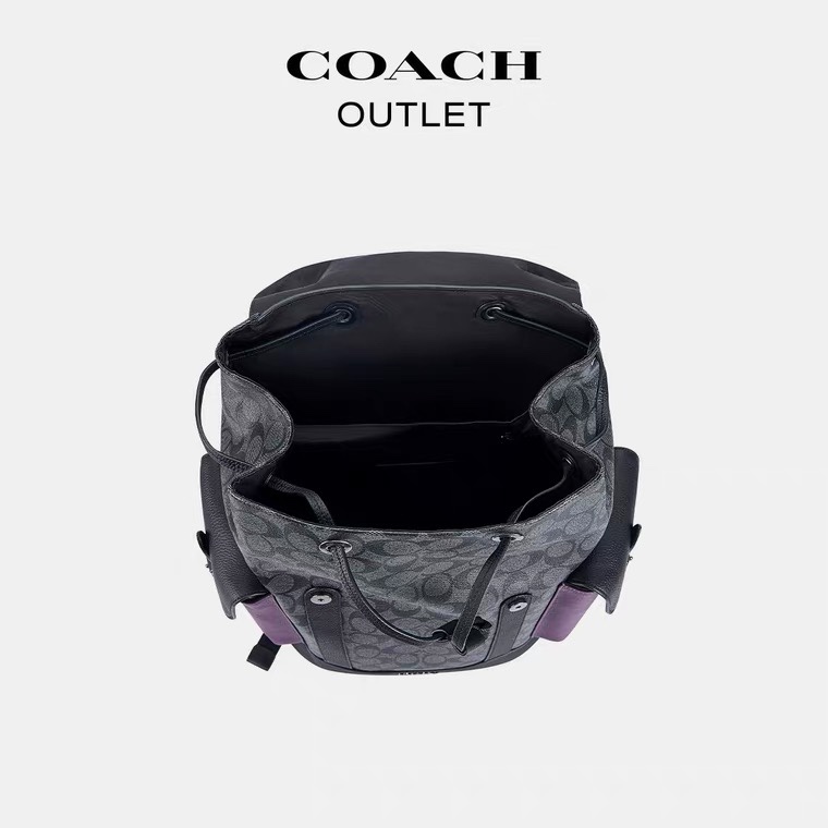 Coach coach蔻驰5414奥莱新款男士Hudson马车 双肩包旅行包尺寸CM*42CM*13纯色/牛皮 印花/PVC