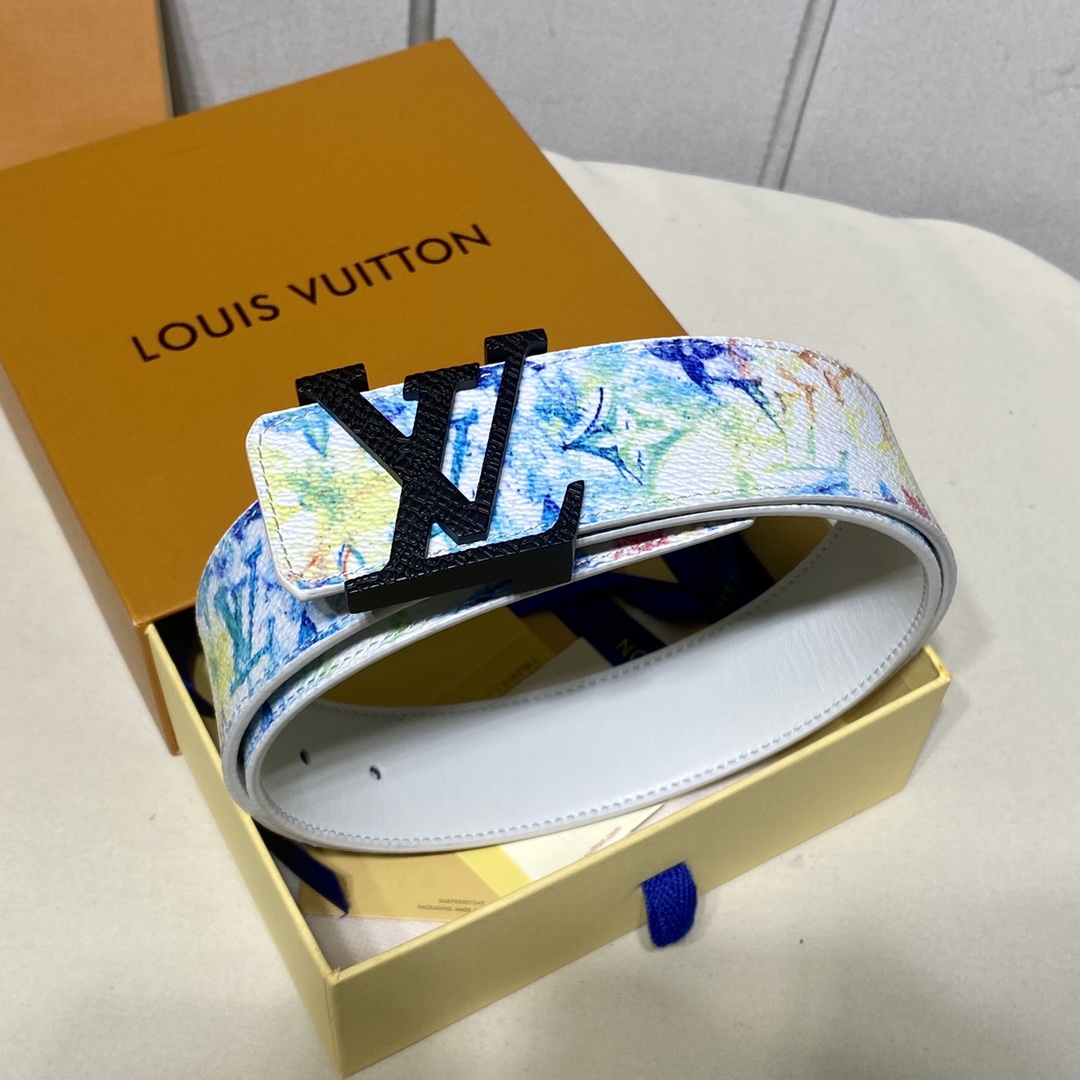 Louis Vuitton Belts Calfskin Canvas Cowhide Spring Collection