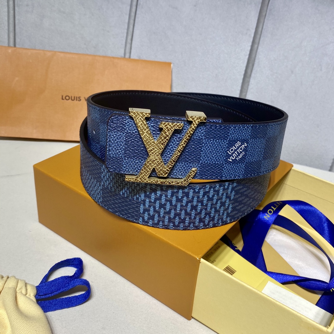 Louis Vuitton Belts Calfskin Canvas Cowhide Spring Collection