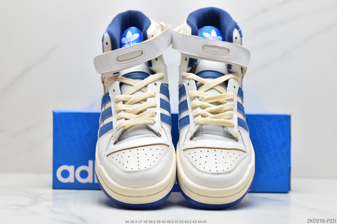 270 阿迪达斯运动鞋三叶草男子 FORUM 84 HIGH高帮绑带休闲鞋FY7793