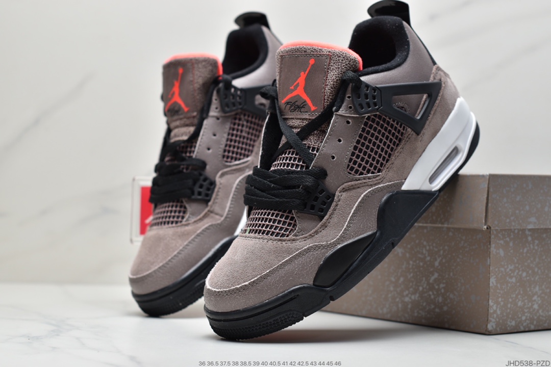 190 耐克Nike Air Jordan 4 Retro”Taupe Haze”AJ4代中帮复古休闲运动文化篮球鞋“麂皮摩卡黑棕小TS”DB0732-200