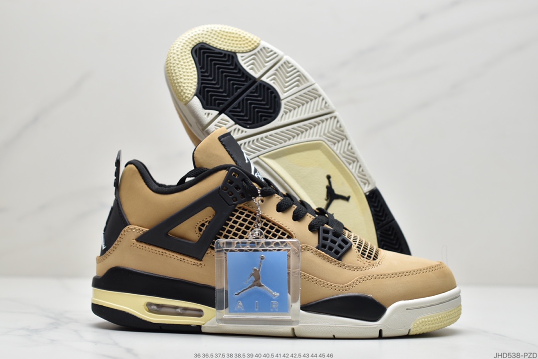 190 耐克Nike Air Jordan 4 Retro”Taupe Haze”AJ4代中帮复古休闲运动文化篮球鞋“麂皮摩卡黑棕小TS”DB0732-200