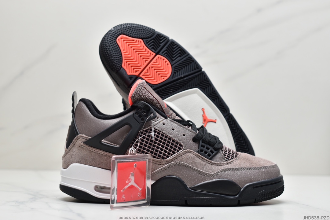 190 耐克Nike Air Jordan 4 Retro”Taupe Haze”AJ4代中帮复古休闲运动文化篮球鞋“麂皮摩卡黑棕小TS”DB0732-200