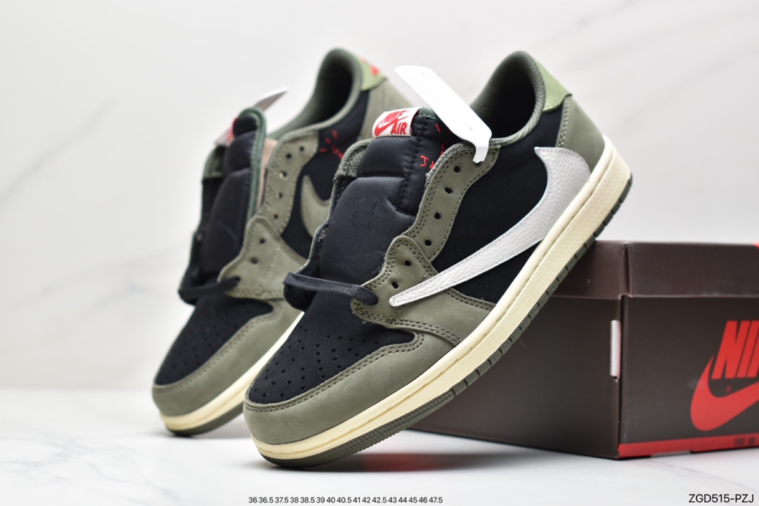 280 Travis Scott x Air Jordan 1 Low AJ1乔1低帮倒钩 TS联名款运动休闲板鞋 CQ4277-001