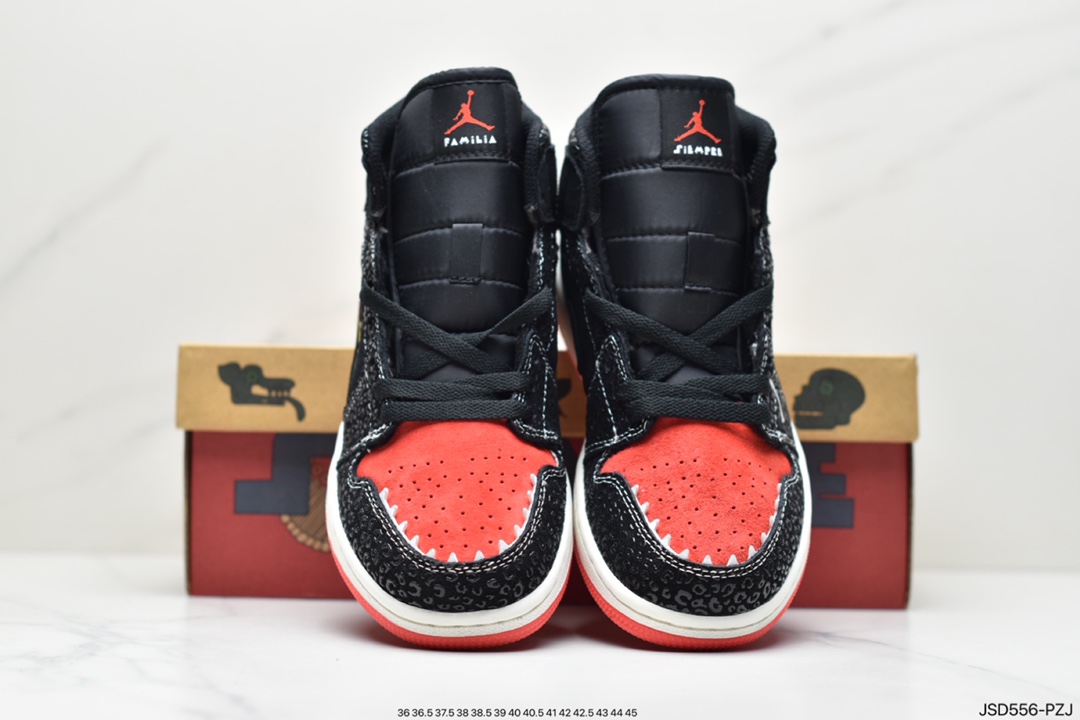 200 Air Jordan 1 AJ1 黑红万圣节刺绣中帮篮球鞋休闲运动鞋DN4904-001