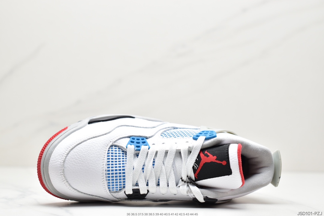 200 乔丹Air Jordan 4 Retro SE “What the”“鸳鸯白红蓝水泥”CI1184-01