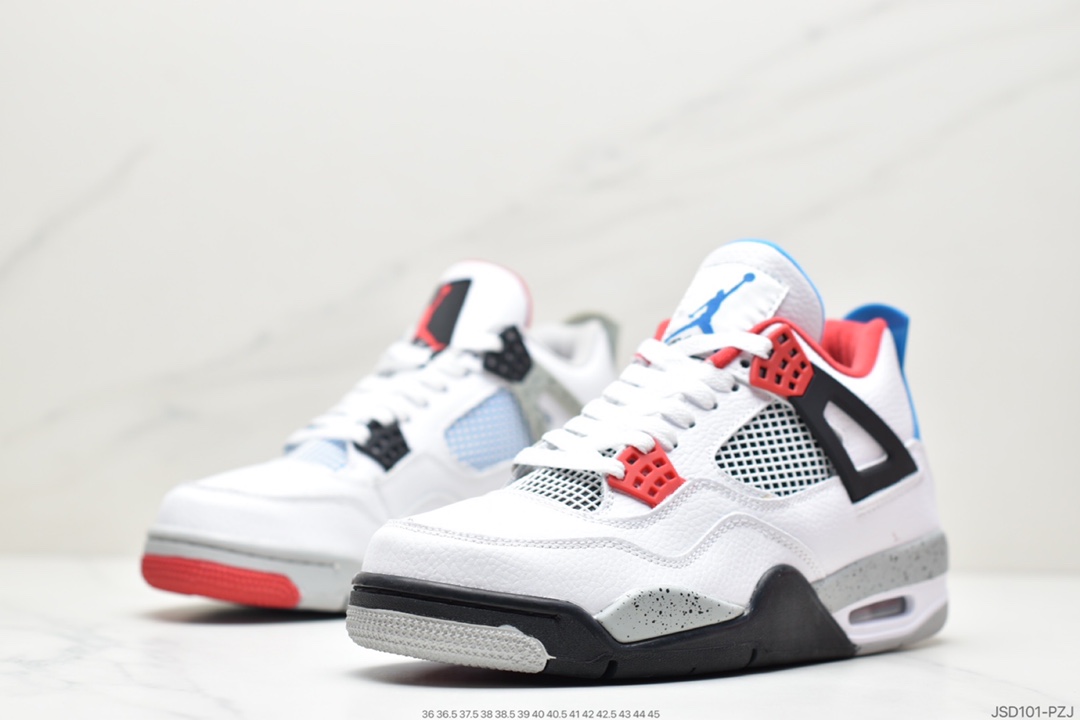 200 乔丹Air Jordan 4 Retro SE “What the”“鸳鸯白红蓝水泥”CI1184-01