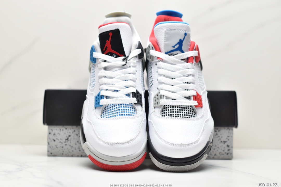 200 乔丹Air Jordan 4 Retro SE “What the”“鸳鸯白红蓝水泥”CI1184-01