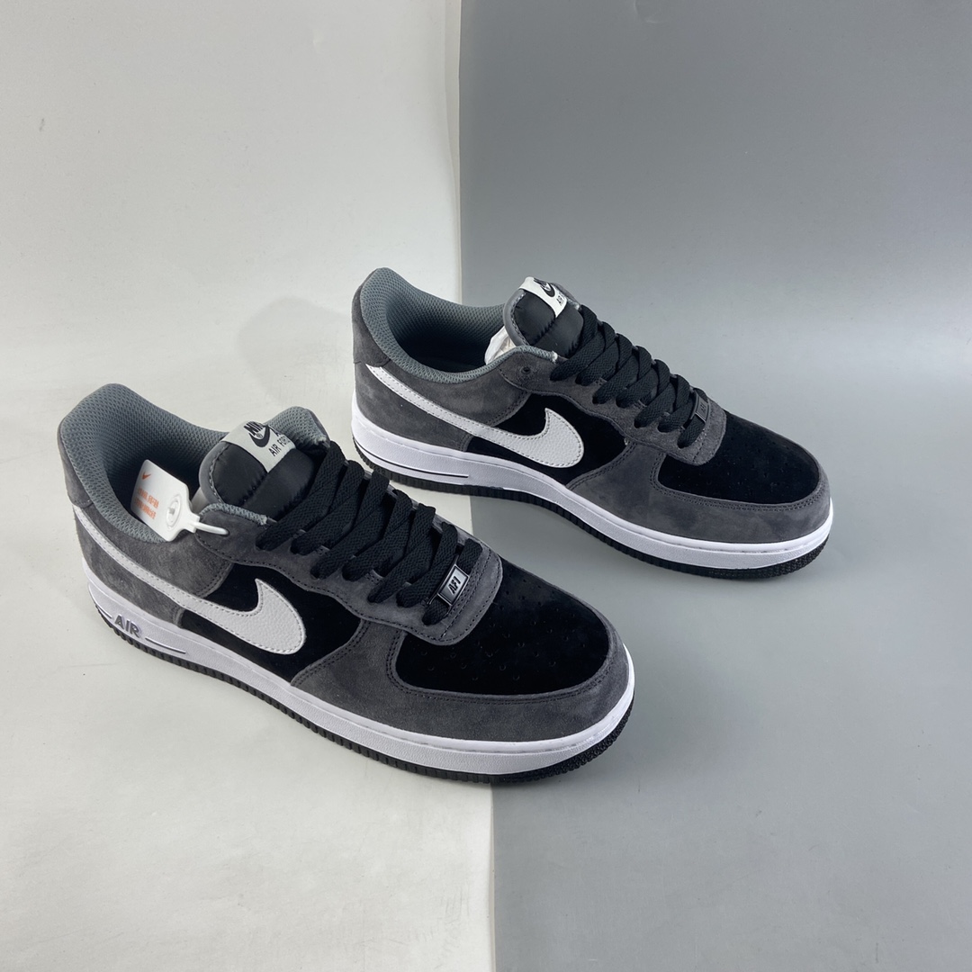 P240  NIKE Air Force 1’07 Low 暗黑灰麂皮配色 NT9966-336