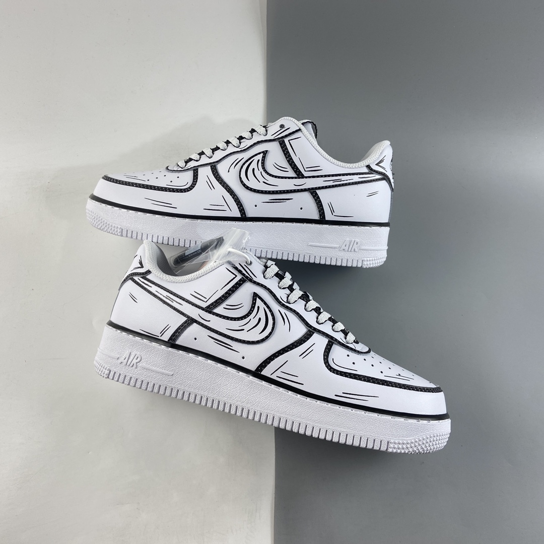 P260  NIKE Air Force 1’07 Low ”Hand drawn” 二次元主题休闲板鞋 CW2288-222