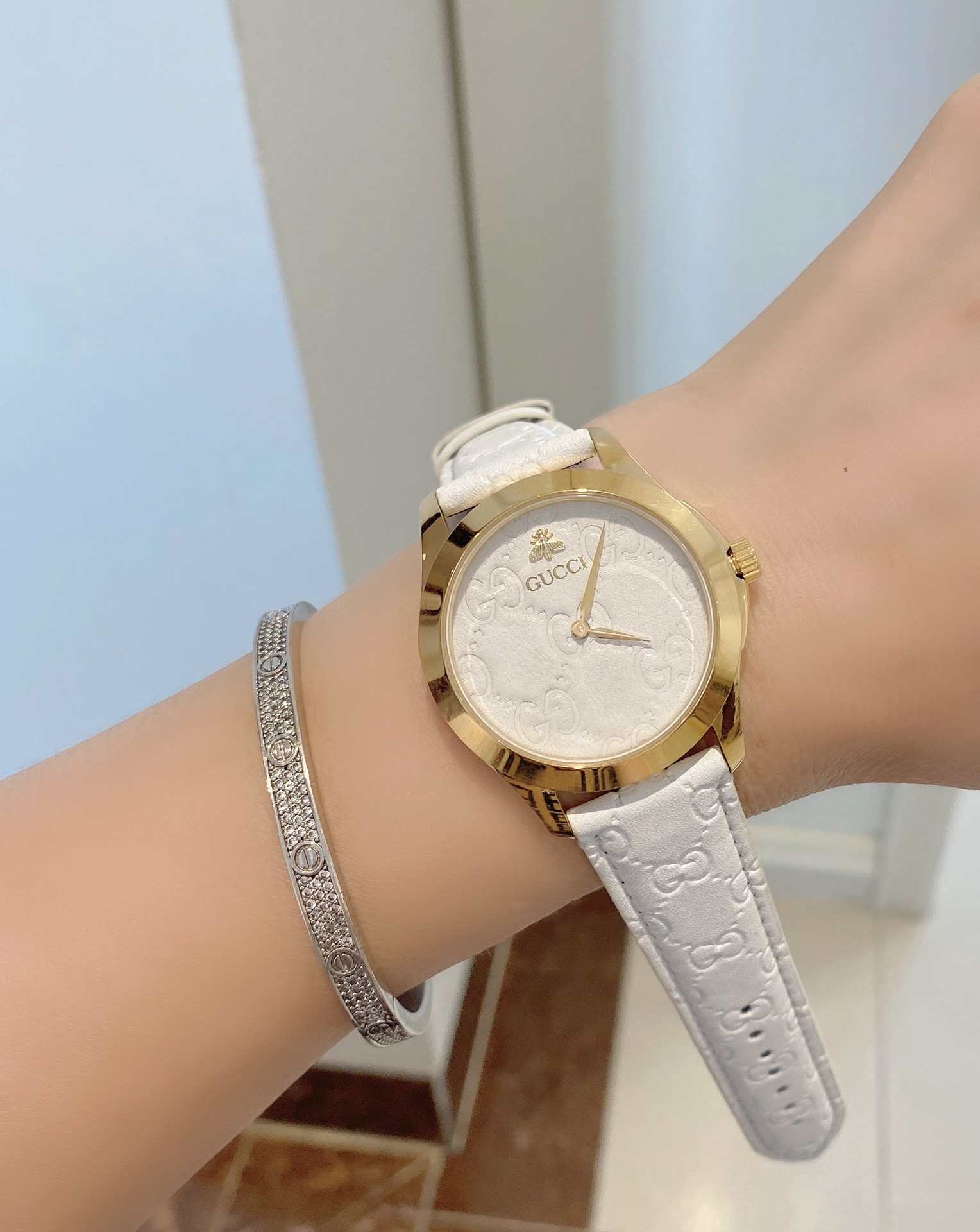 Stylish Women’s Wristwatch with Imported Stone Core and Leather Belt – 38mm Diameter - 图片 4
