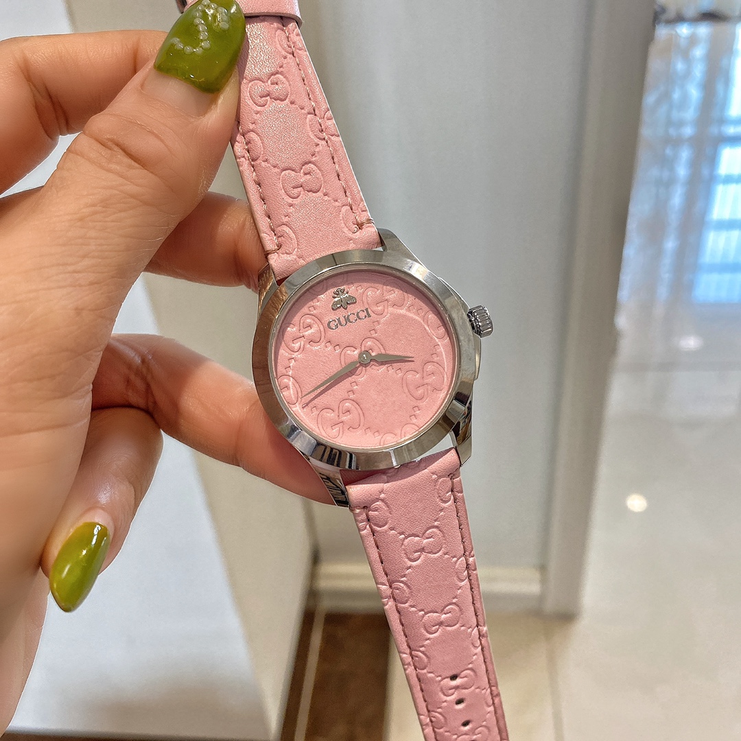 Women’s 316L Steel Wristwatch with Stone Core and Oxen Belt, 38mm Diameter - 图片 4