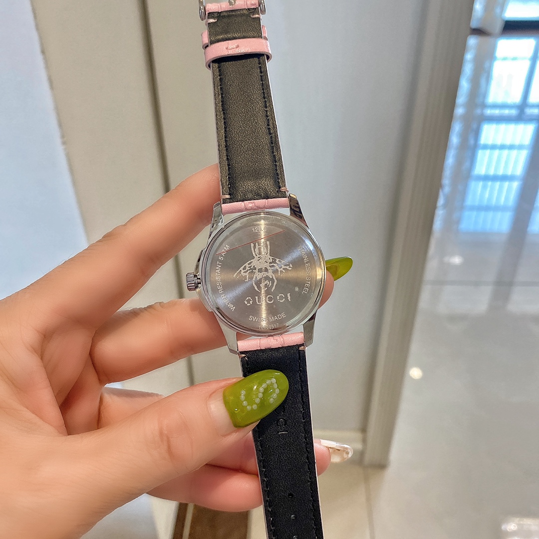 Women’s 316L Steel Wristwatch with Stone Core and Oxen Belt, 38mm Diameter - 图片 8