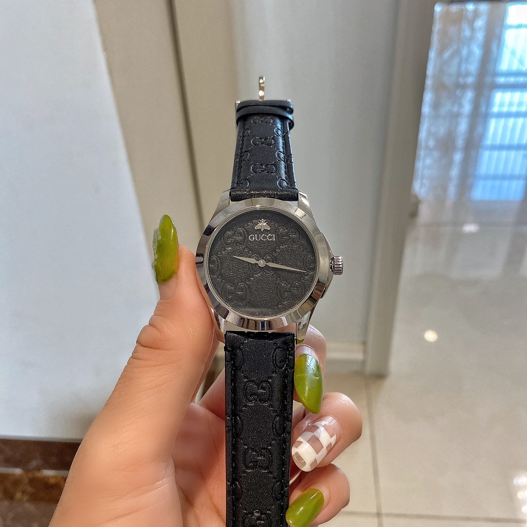Women’s 316L Steel Wristwatch with Stone Core and Oxen Belt, 38mm Diameter - 图片 2