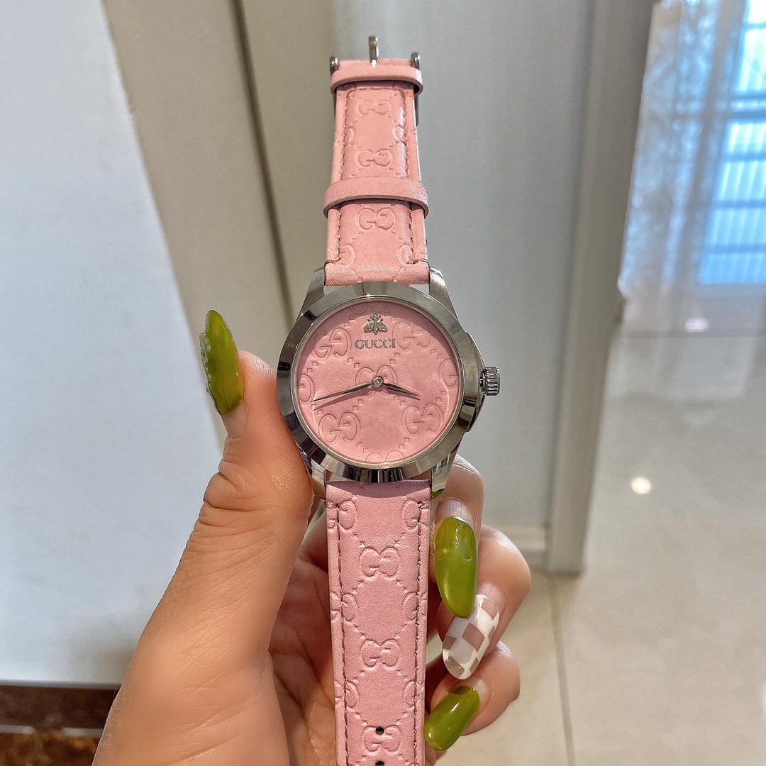 Women’s 316L Steel Wristwatch with Stone Core and Oxen Belt, 38mm Diameter - 图片 1