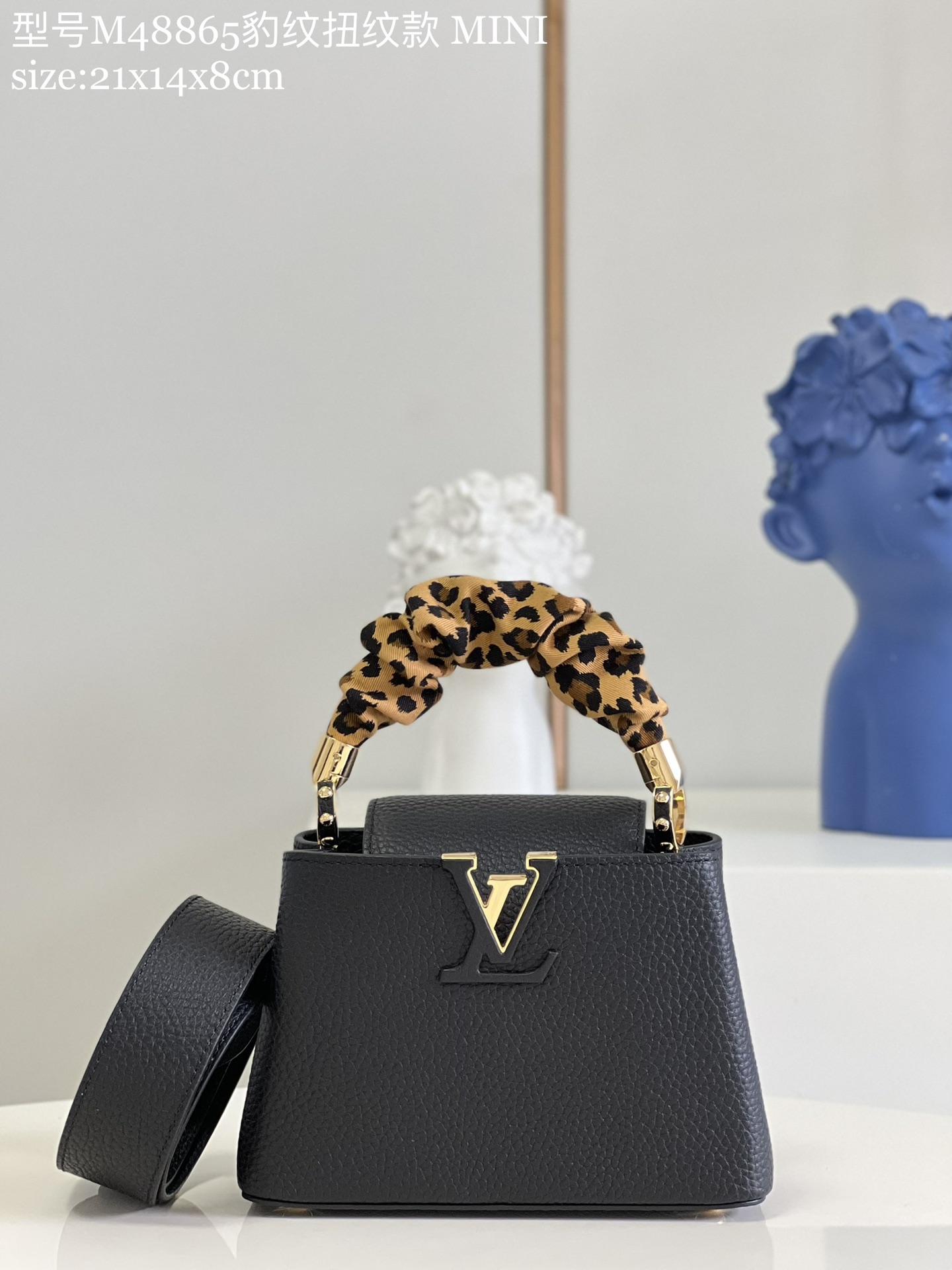 Louis Vuitton LV Capucines Bags Handbags Leopard Print Printing Taurillon Mini M48865