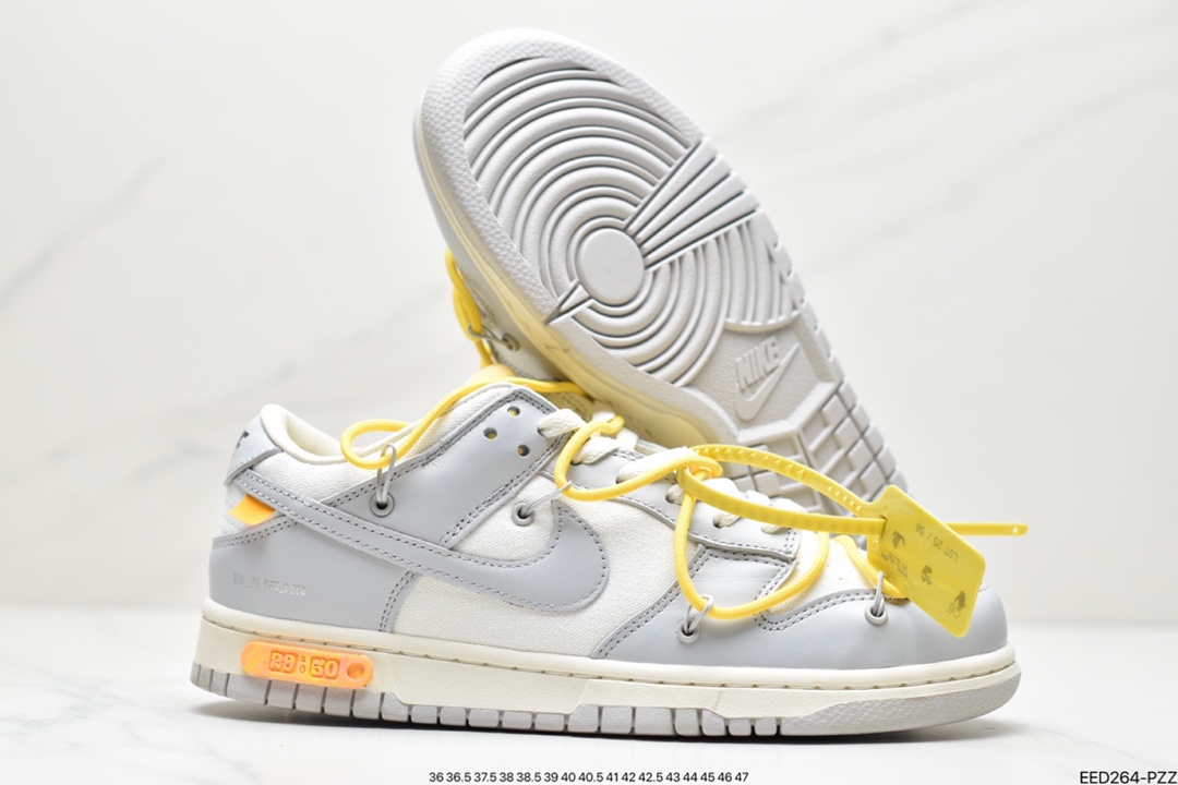 370 Off-White x Nike Dunk Low NO.3白鞋带  DM1602-118