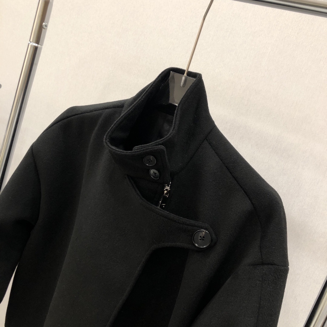 JILSANDER羊毛短款大衣外套.