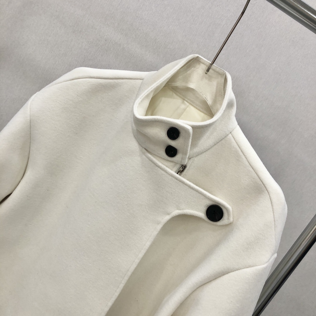 JILSANDER羊毛短款大衣外套.