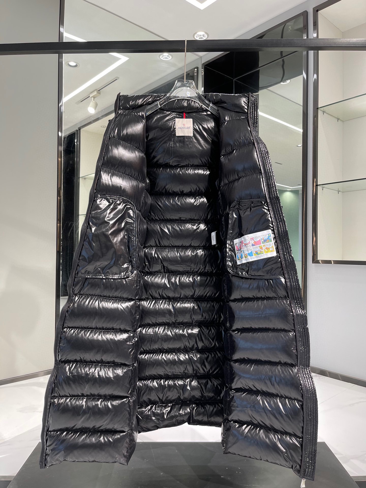 New Moncler Hudson women's knee-length down jacket with fox fur collar, 520g fill, waist belt, ultra-warm for -10°C to -20°C weather.-Big cat