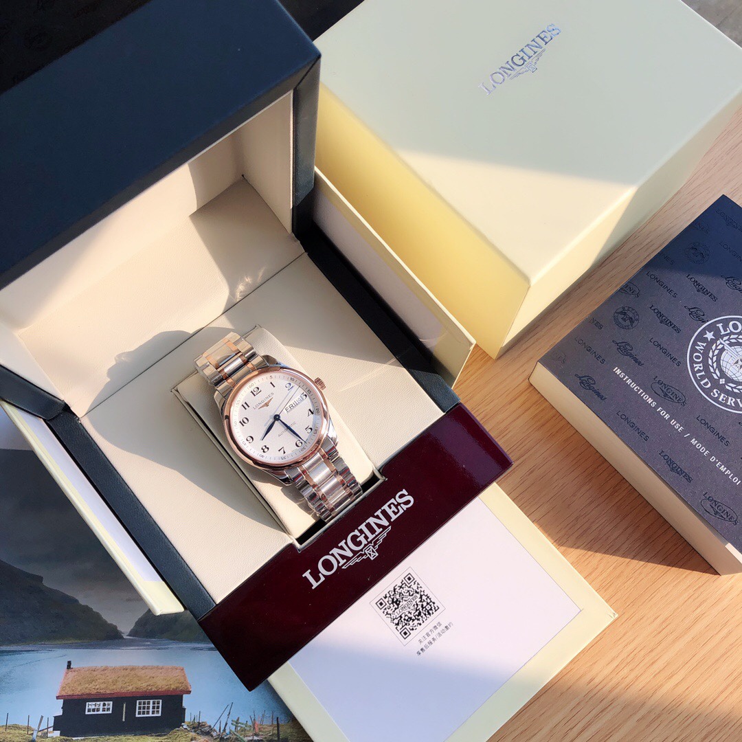 ¡Primer lanzamiento exclusivo, productos originales! La serie Longines Master Dual Calendar para hombre utiliza una caj…