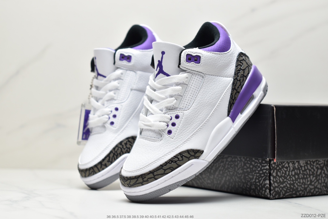250 AJ3 黑白 藤原浩 迈克尔·AJ3代中帮复古休闲运动文化篮球鞋136064-109