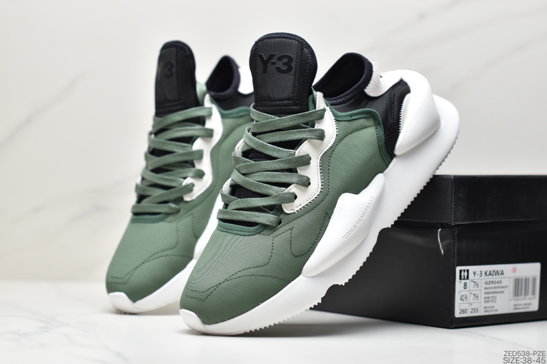 260 YohjiYamamoto三本耀司 Y-3 Kaiwa Chunky Sneakers凯瓦系列复古百搭轻量休闲运动老爹慢跑鞋 GX6079